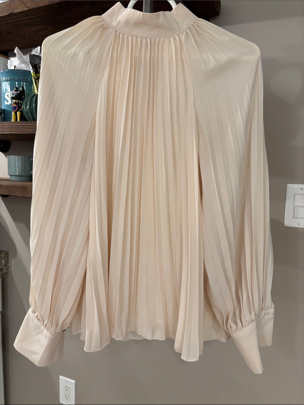 H&M Cream Pleated Blouse